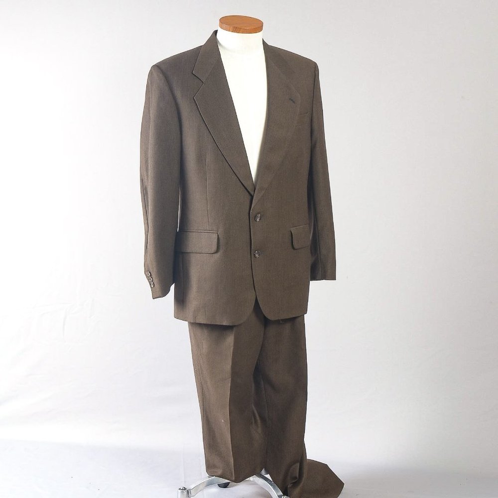 OSCAR DELA RENTA Men's Suit Brown 36x40 40R